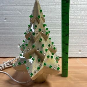 Lustered  clear Christmas tree.